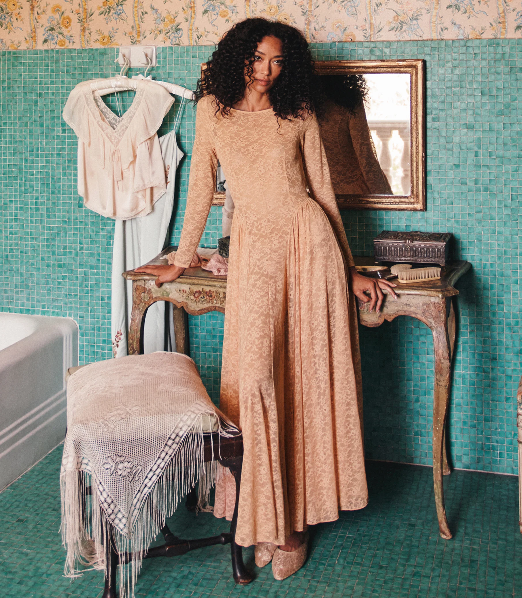 Wilhelmine Maxi Dress - Toasted Almond