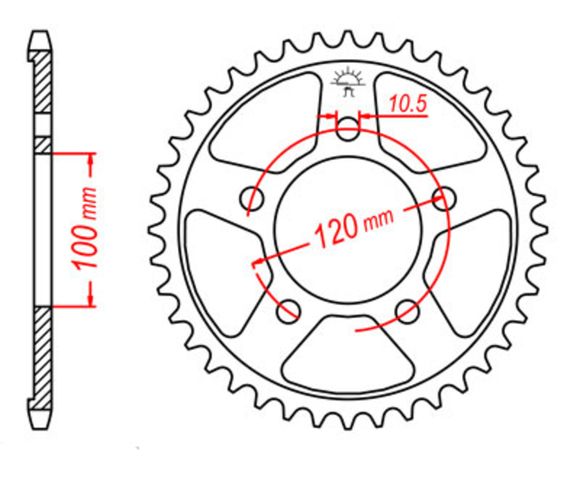 Couronne JT. acier standard 702 - 525Ref : JTC00124A / 1075091004