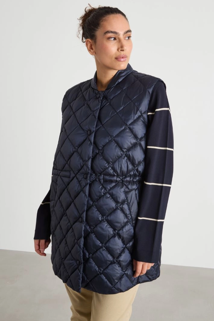 Quilted gilet - BLUE