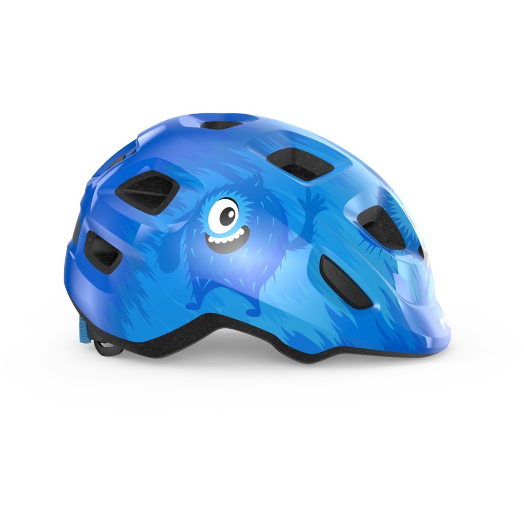 MET Hooray Bike Helmet Kids - blue monsters glossy