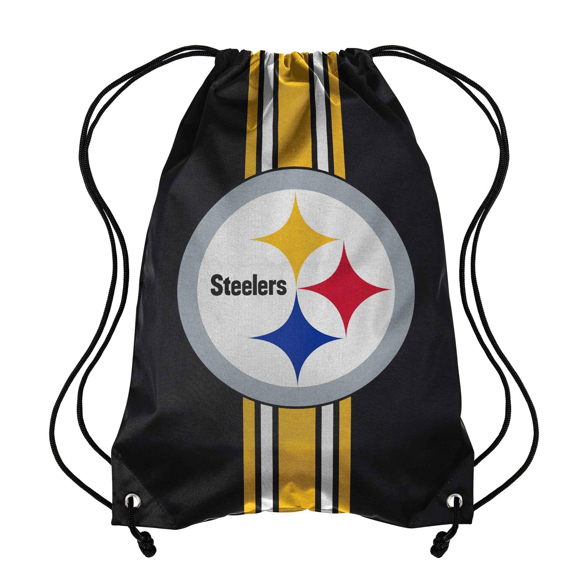 Pittsburgh Steelers Team Stripe NFL Drawstring Backpack