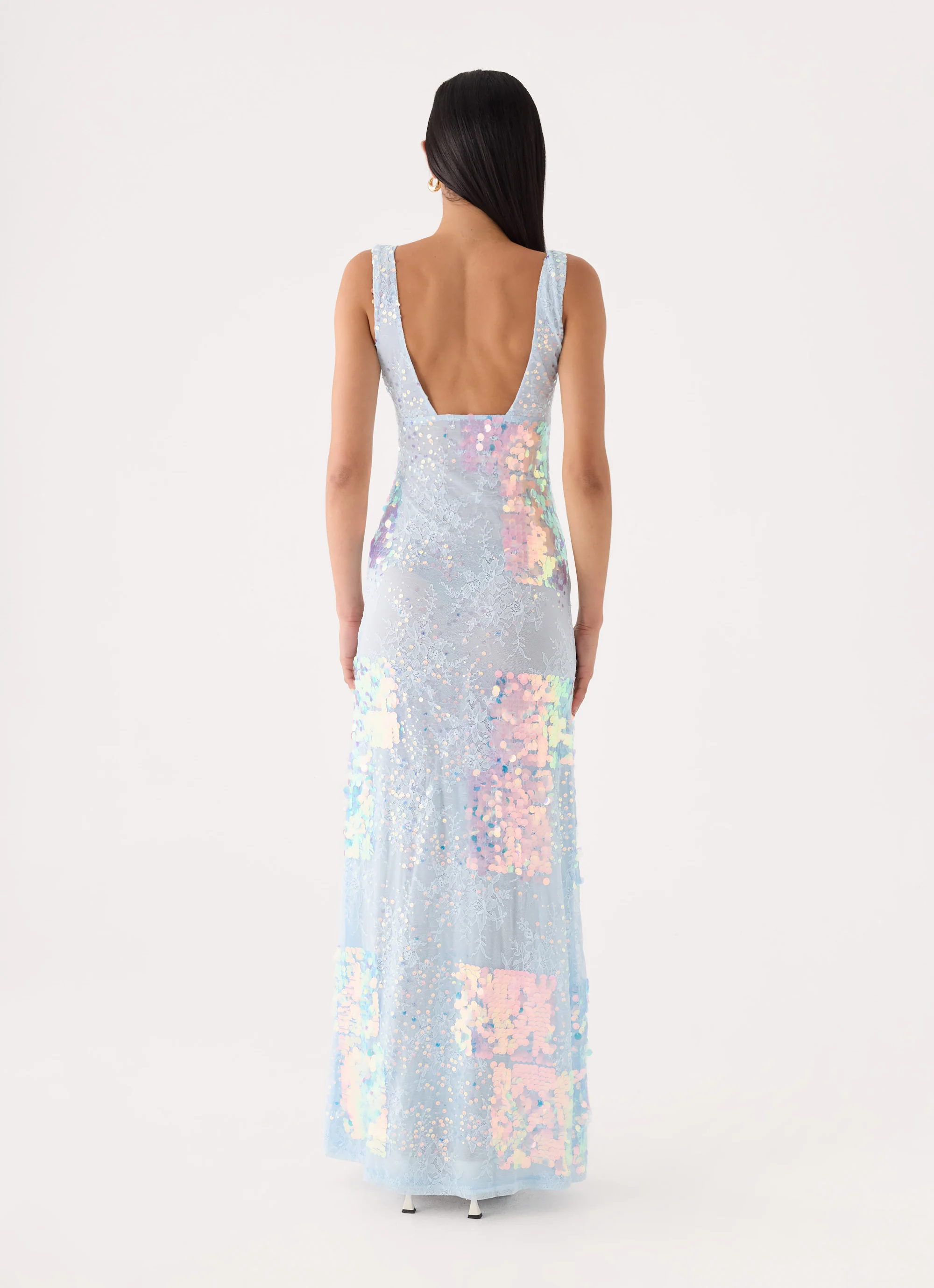 Erinah Sequin Maxi Dress - Blue