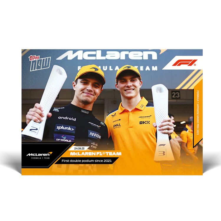 Topps UK - McLaren F1 Racing - First double podium since 2021 - F1 TOPPS NOW® Card #52