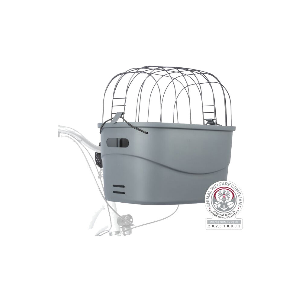 Trixie Handlebar Bike Basket - 42 x 39 x 30 cm - Grey