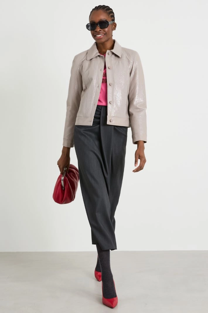 Draped skirt - ANTHRACITE