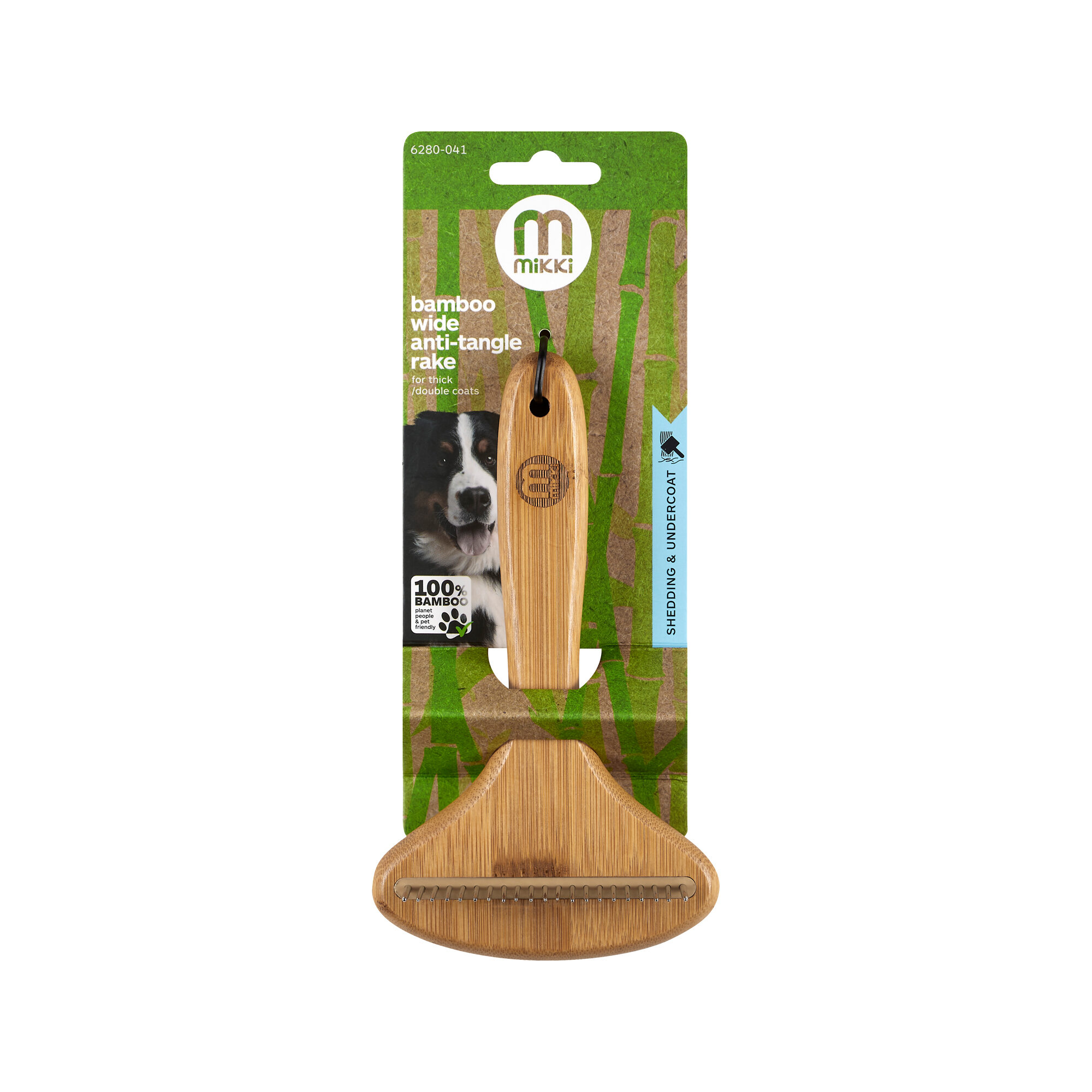Mikki Bamboo Anti-Tangle Rake - Medium