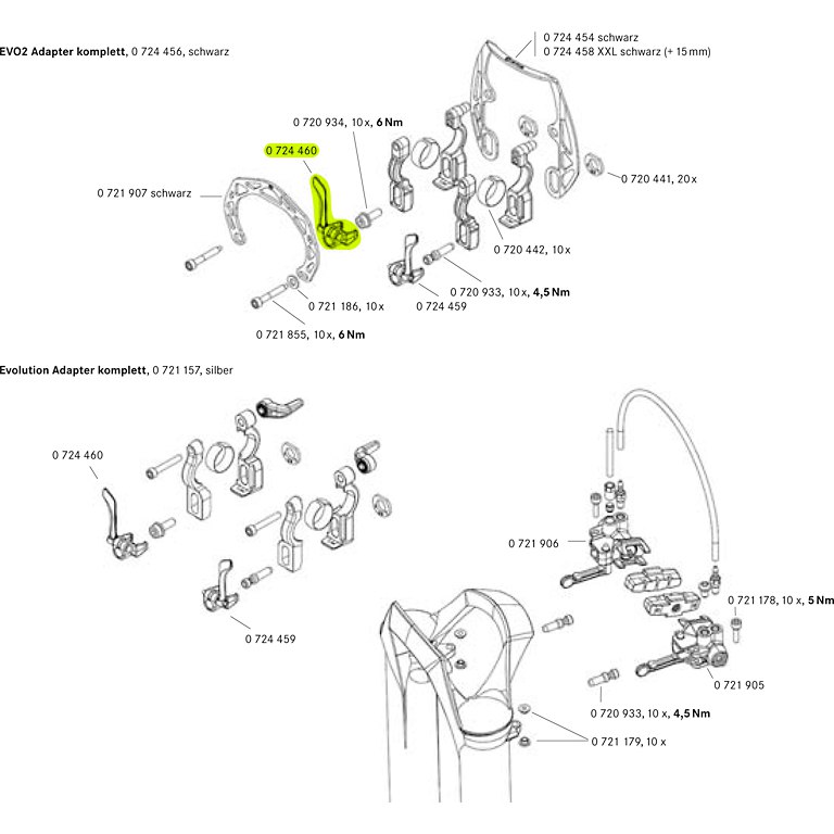 Magura EVO2 Quickrelease for one Brake, left - 0724460
