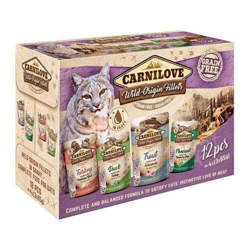 Carnilove Multipack Cat Food - Meal Pouches - 12 x 85 g