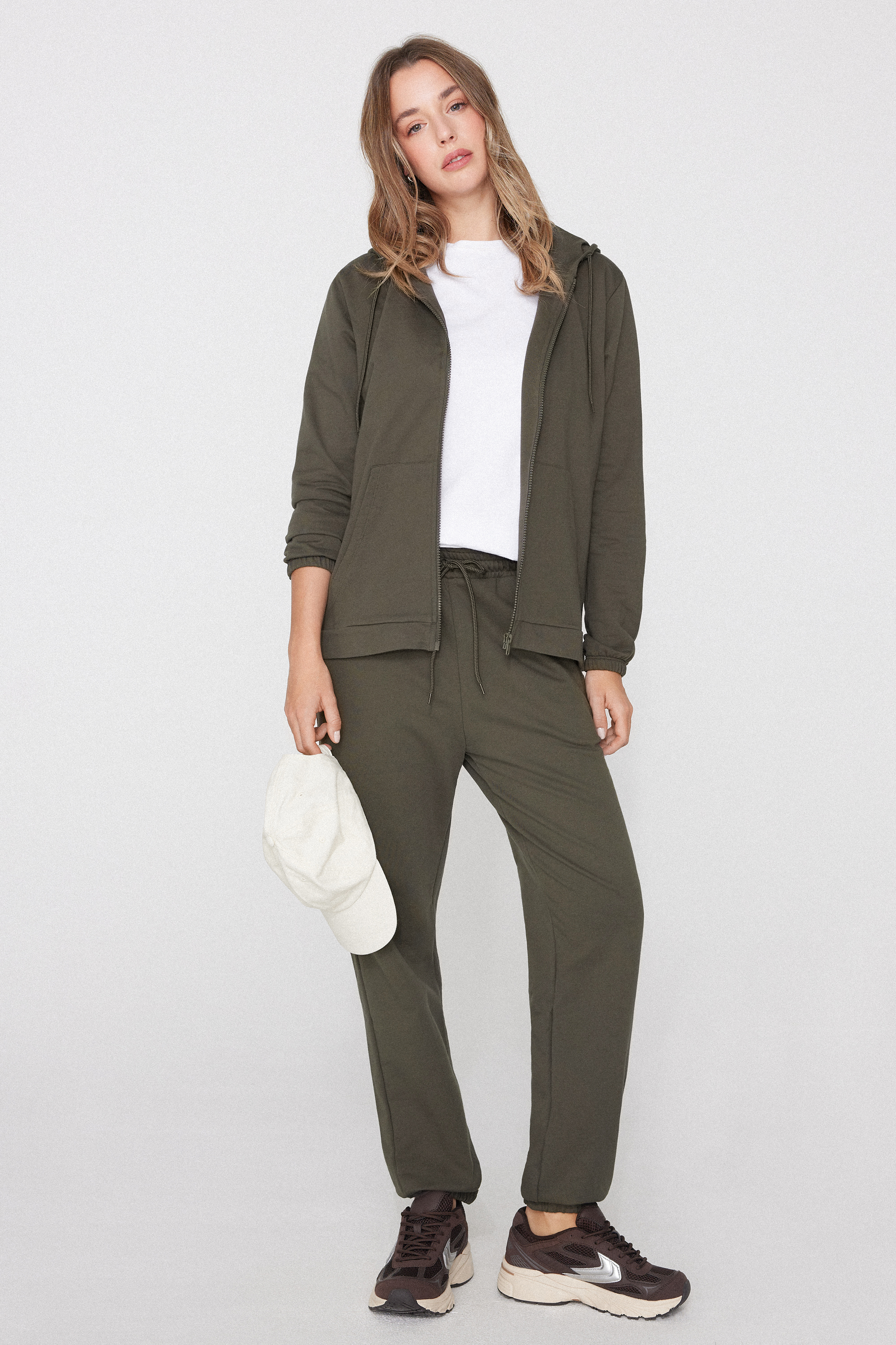 Joggers with Welt Pocket and Drawstring