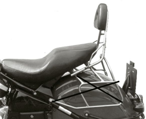 Sissy bar Hepco & Becker - noirRef : HBE03364A / 600213 00 01
