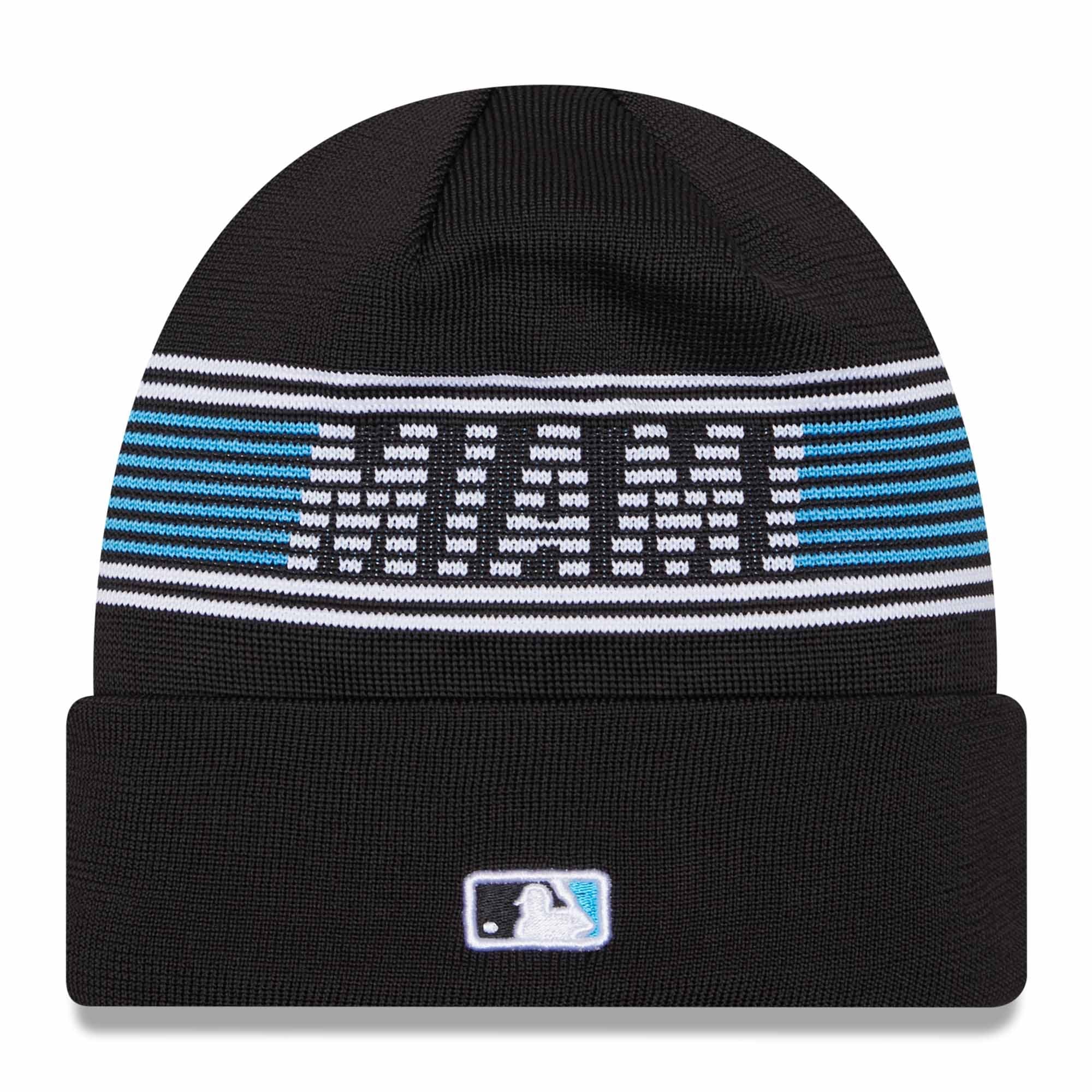 Miami Marlins Authentic 2024 MLB Clubhouse New Era Beanie Knit