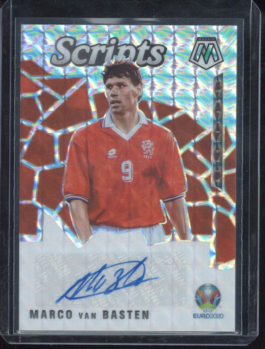 MARCO VAN BASTEN 2021 PANINI MOSAIC UEFA EURO #SM-MVB SCRIPTS AUTO
