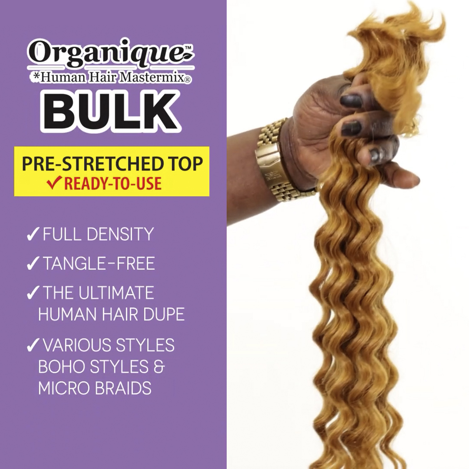 Shake-N-Go Human Hair Blend Braids Organique Deep Bulk 14