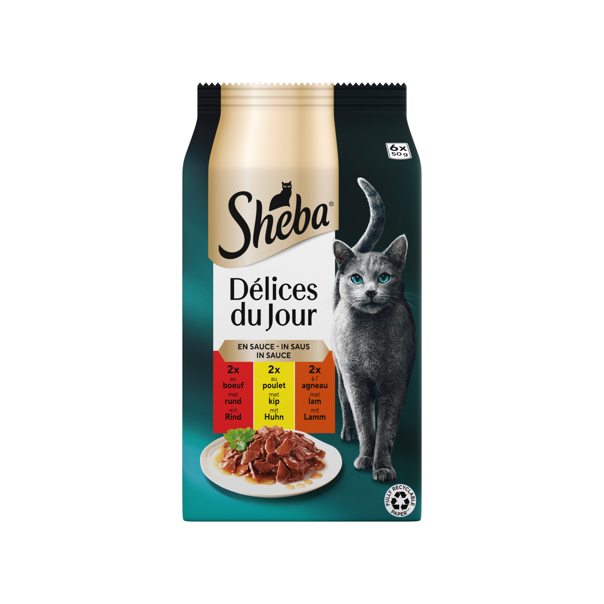 Sheba Délices du Jour in Gravy - Beef, Chicken and Lamb