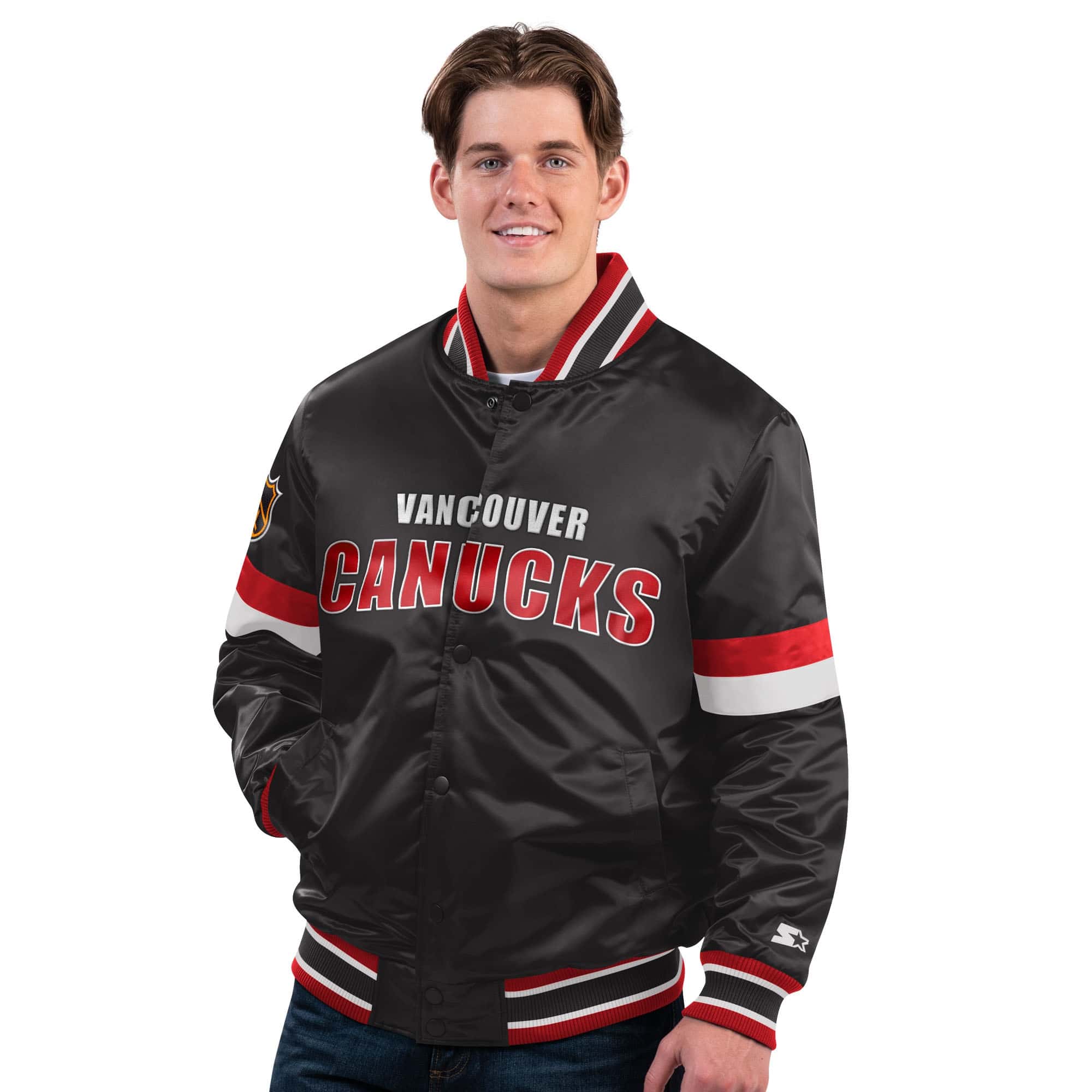 Vancouver Canucks Starter Vintage Diveplay NHL Varsity Jacket