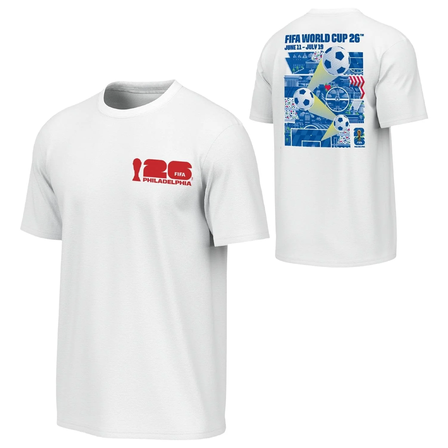 2026 Soccer Fan Collection Philadelphia Poster White T-Shirt - Unisex