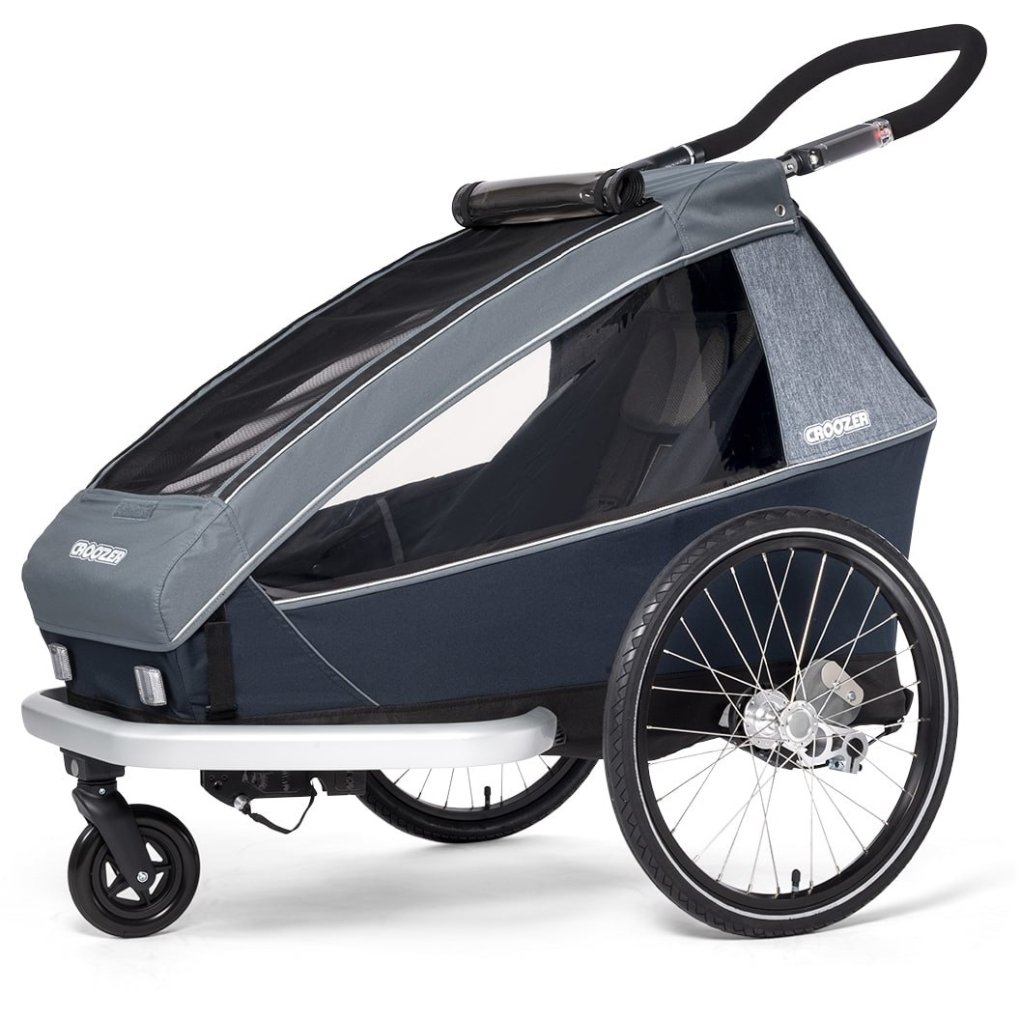 Croozer Kid Vaaya 1 - Bike Trailer for 1 Kid - graphite blue