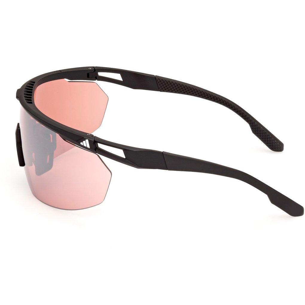adidas SP0095 Sport Sunglasses - Matte Black / Mirror Bordeaux