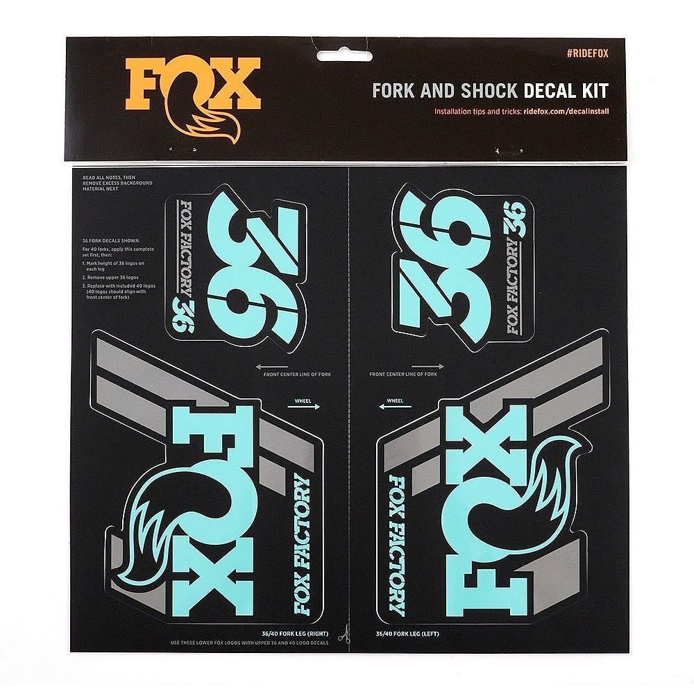 FOX Decal Kit 2019 AM Heritage for Suspension Fork and Rear Shock - Mint