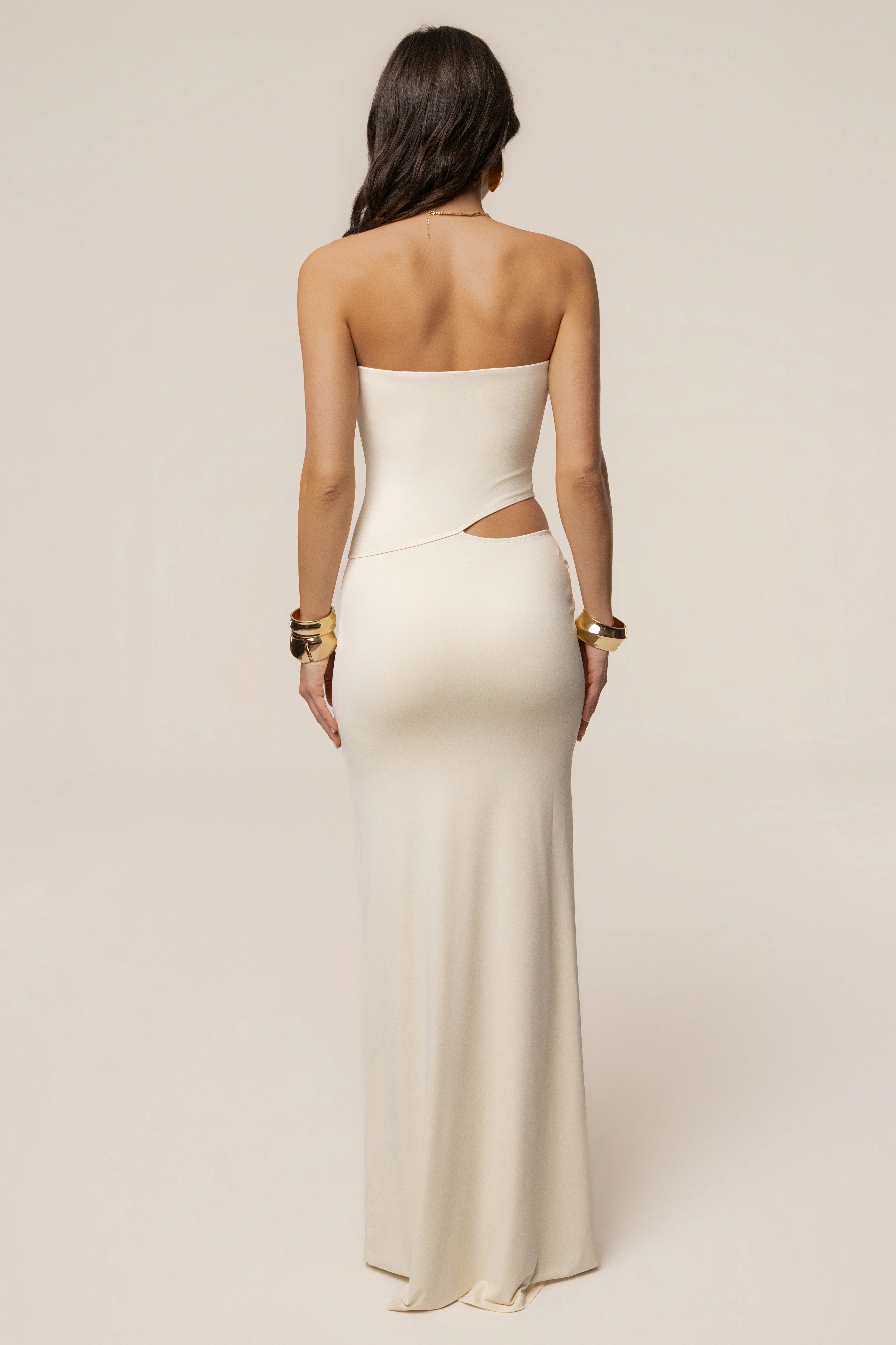 Cream Sun-kissed Glow Maxi Dress