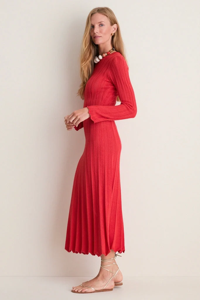 Red Knit Solange Dress