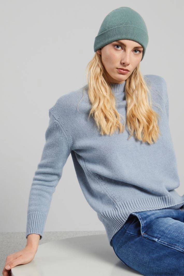 Cashmere cap - SAGE GREEN
