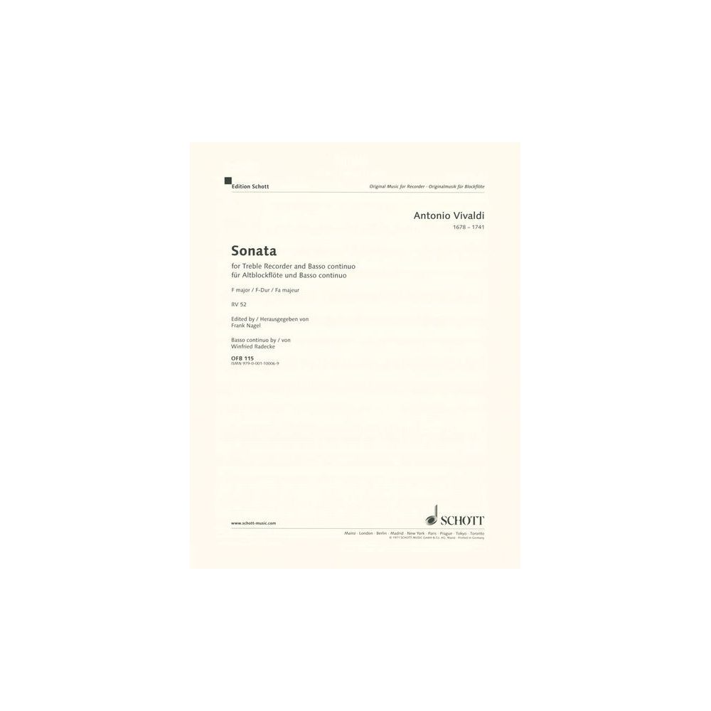 Schott Vivaldi Sonata F