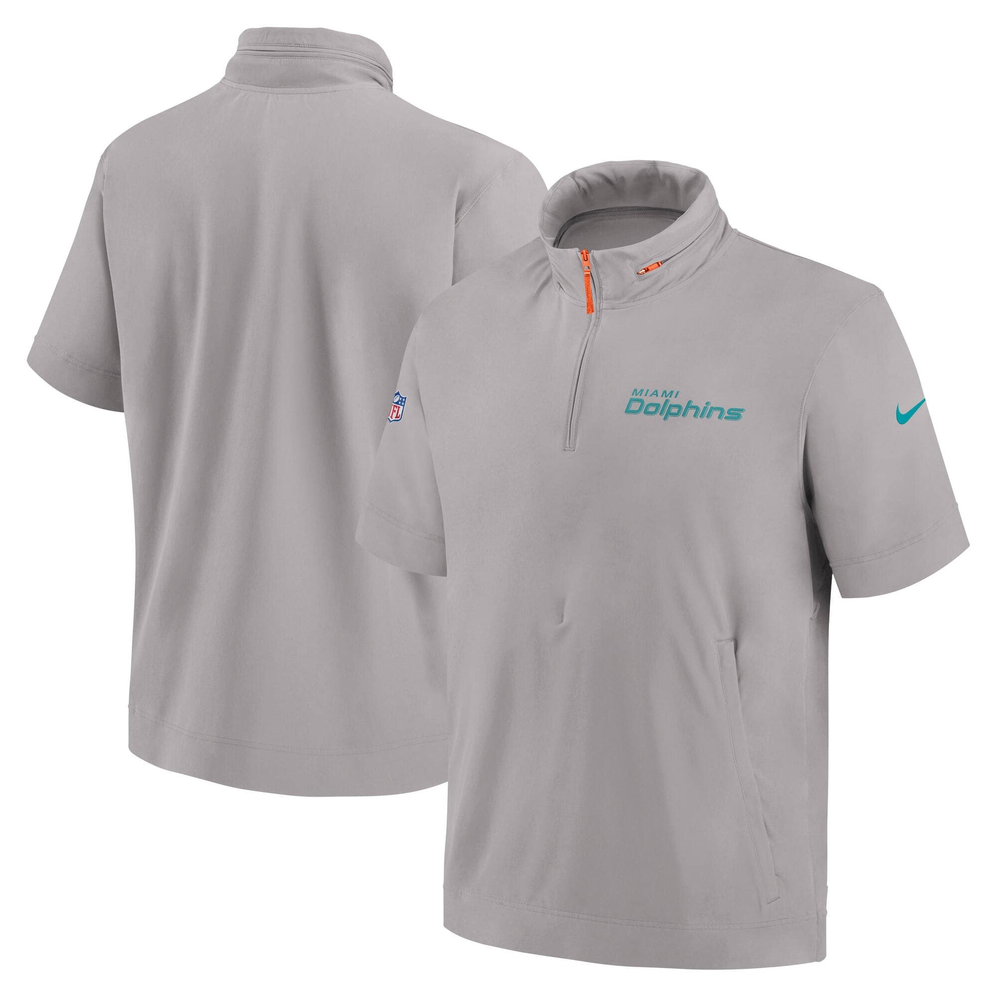 Miami Dolphins 2024 NFL Sideline Nike Lightweight Coach Jacket Gray