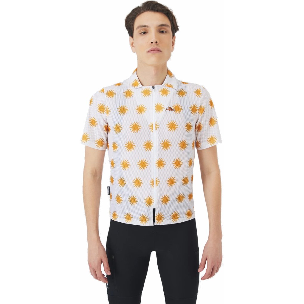 Café du Cycliste Claudine Short Sleeve Jersey Unisex - sunflower/sunday