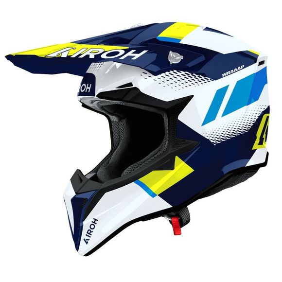 Casque cross Airoh WRAAAP - VISION 2026 - Jaune / BleuRef : AR1540-C42132
