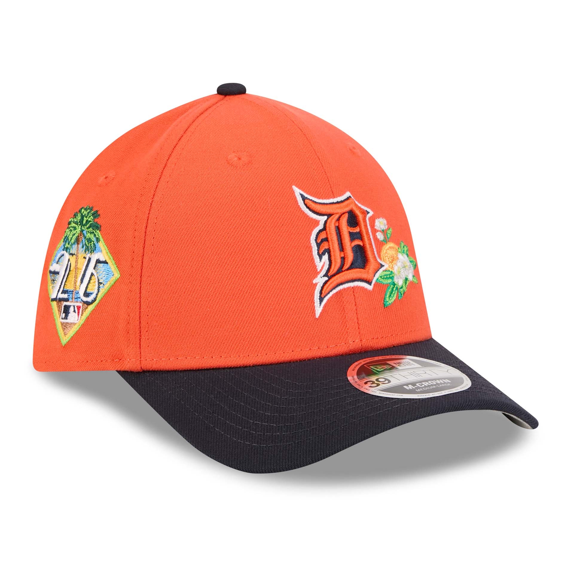 Detroit Tigers 2026 MLB Spring Training 39THIRTY M-Crown Flex Cap Orange