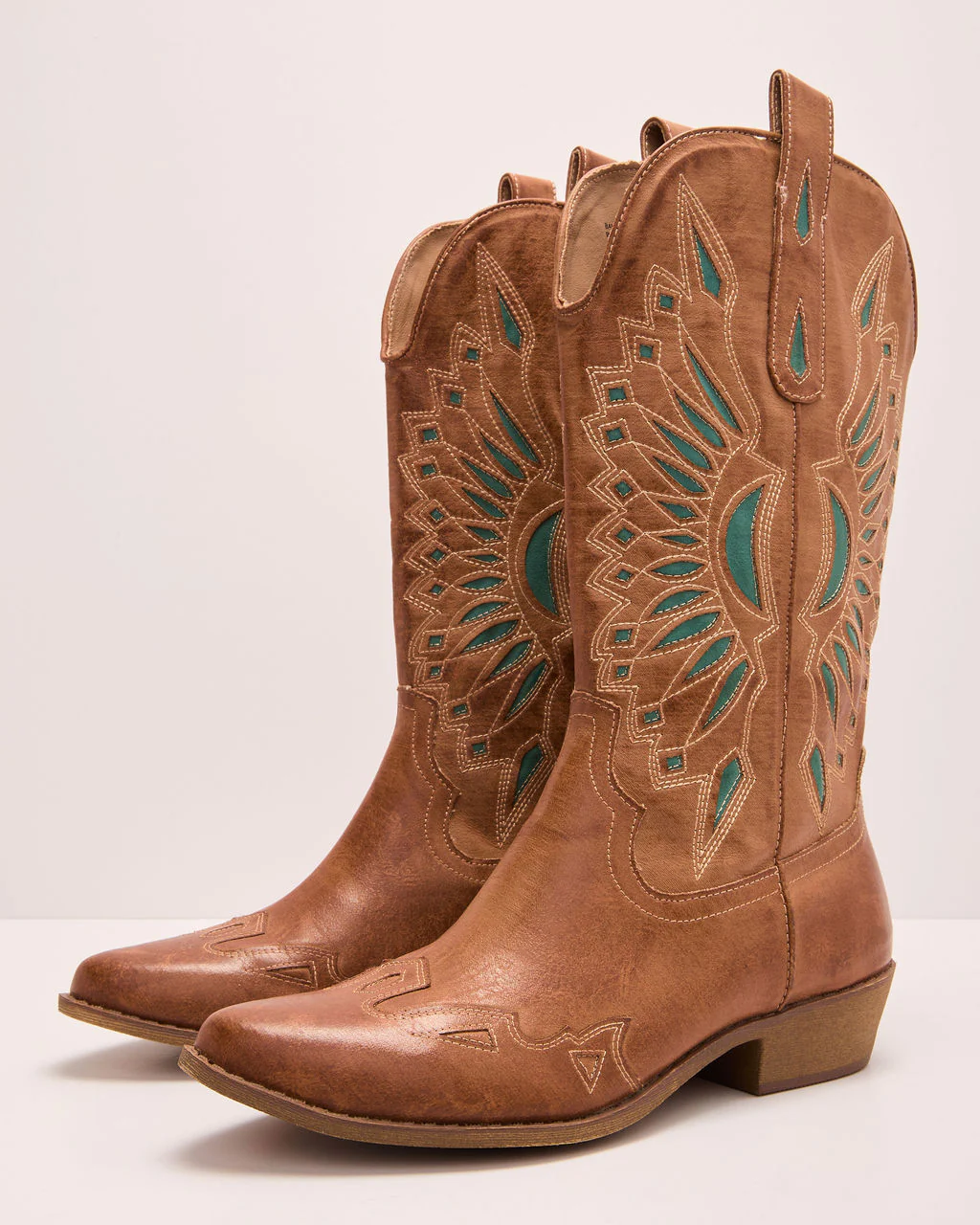 Trail Blazer Embroidered Vegan Leather Western Boots