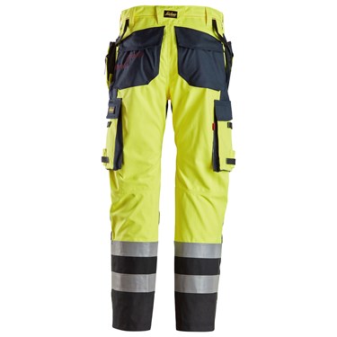 Trousers Reinforced Front of Leg, Holster Pockets High-Vis Class 1