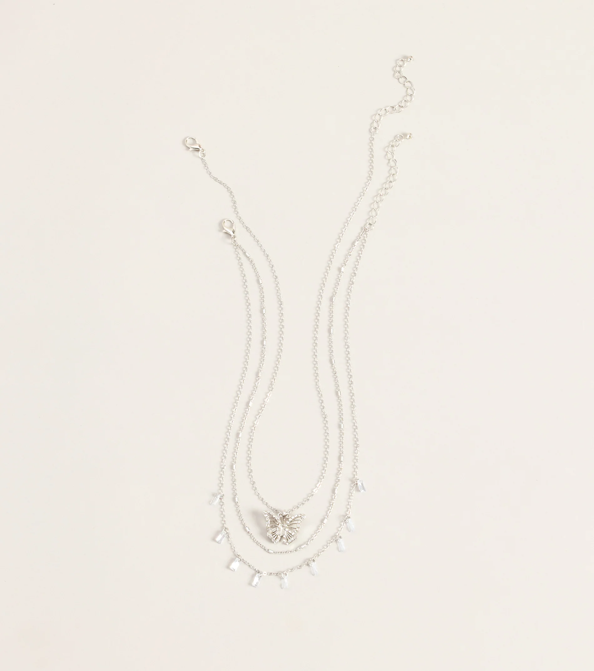 Delicate Drama Butterfly Necklace Set