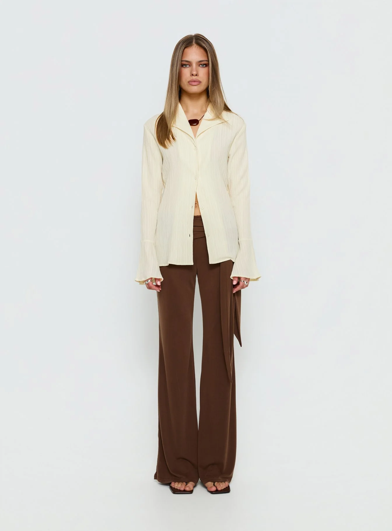 Beatris Long Sleeve Top Cream