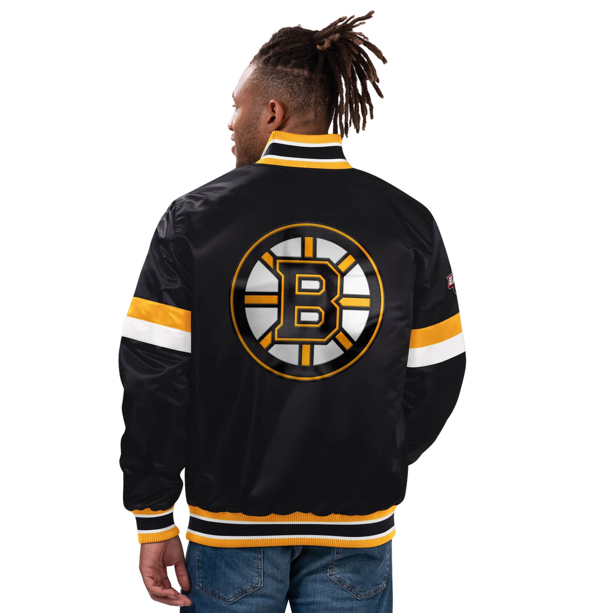Boston Bruins Home Game NHL Varsity Satin Jacket