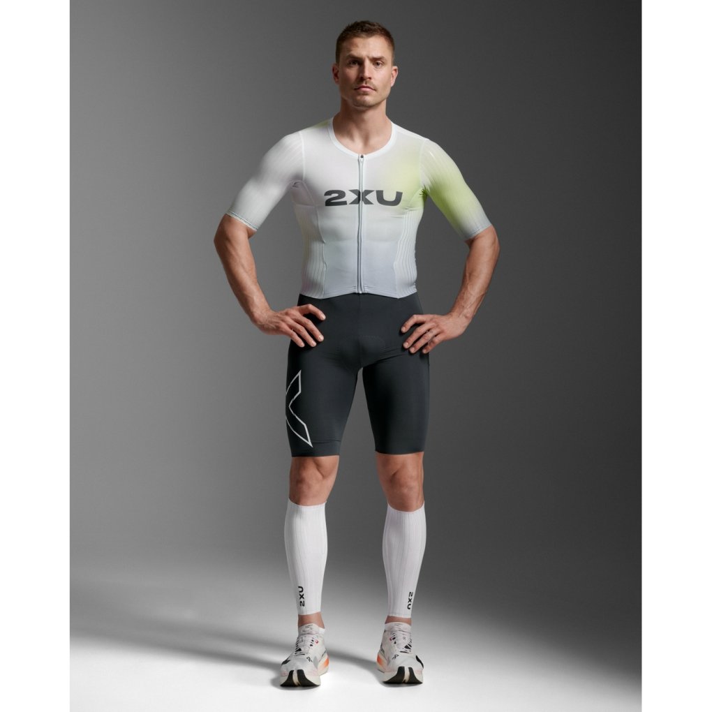 2XU Light Speed Aero Calf Guards - white/black