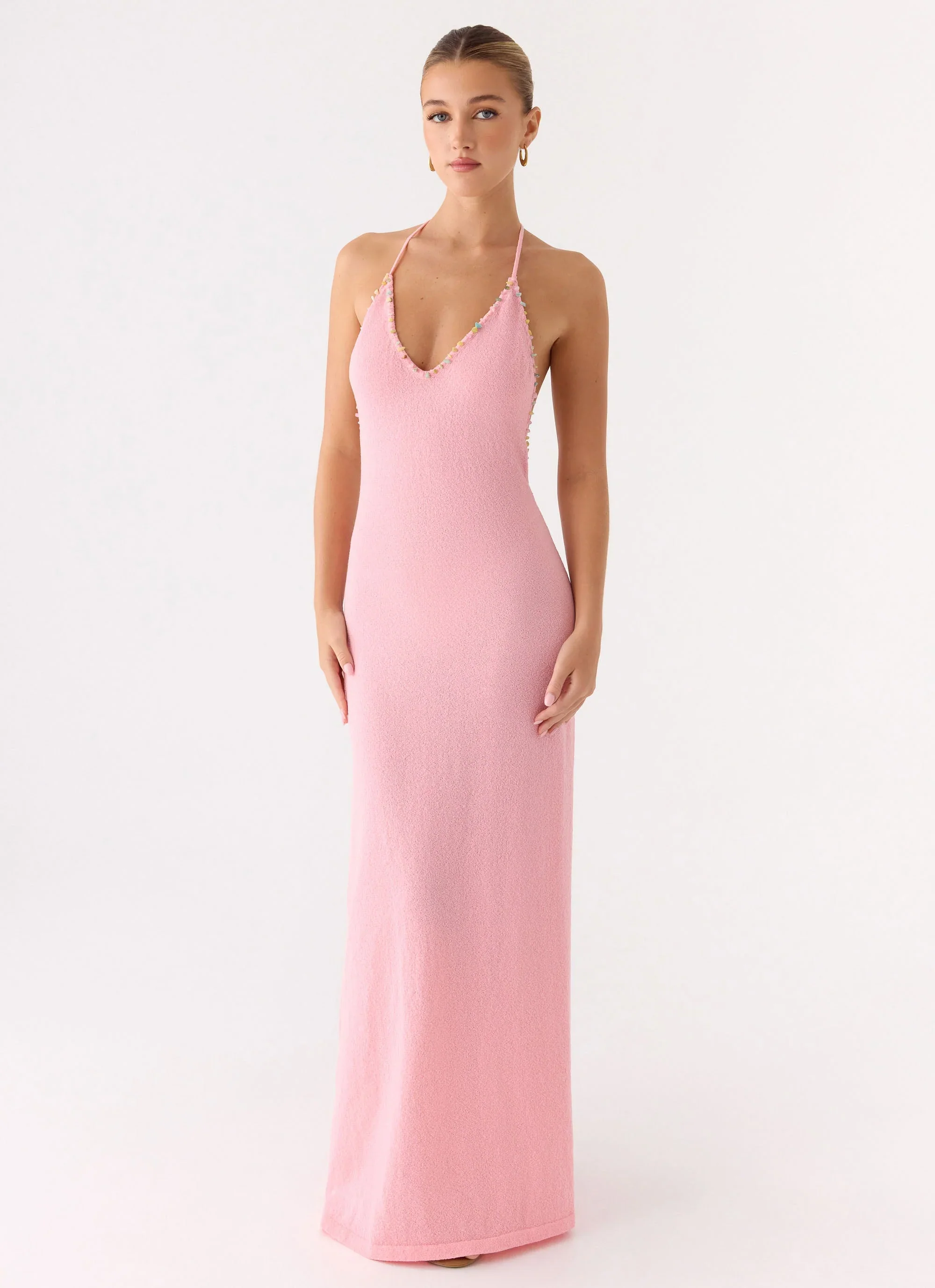 Jianna Knit Maxi Dress - Pink