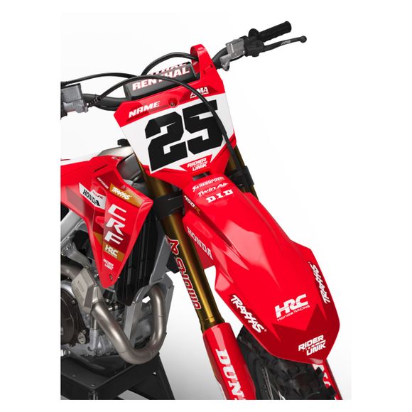 Kit déco RiderUnik FASTY - RougeHONDA 150 CRF 150 F (KE02) - 2007 - 2019Ref : RU2755 / HO-FASTY-3