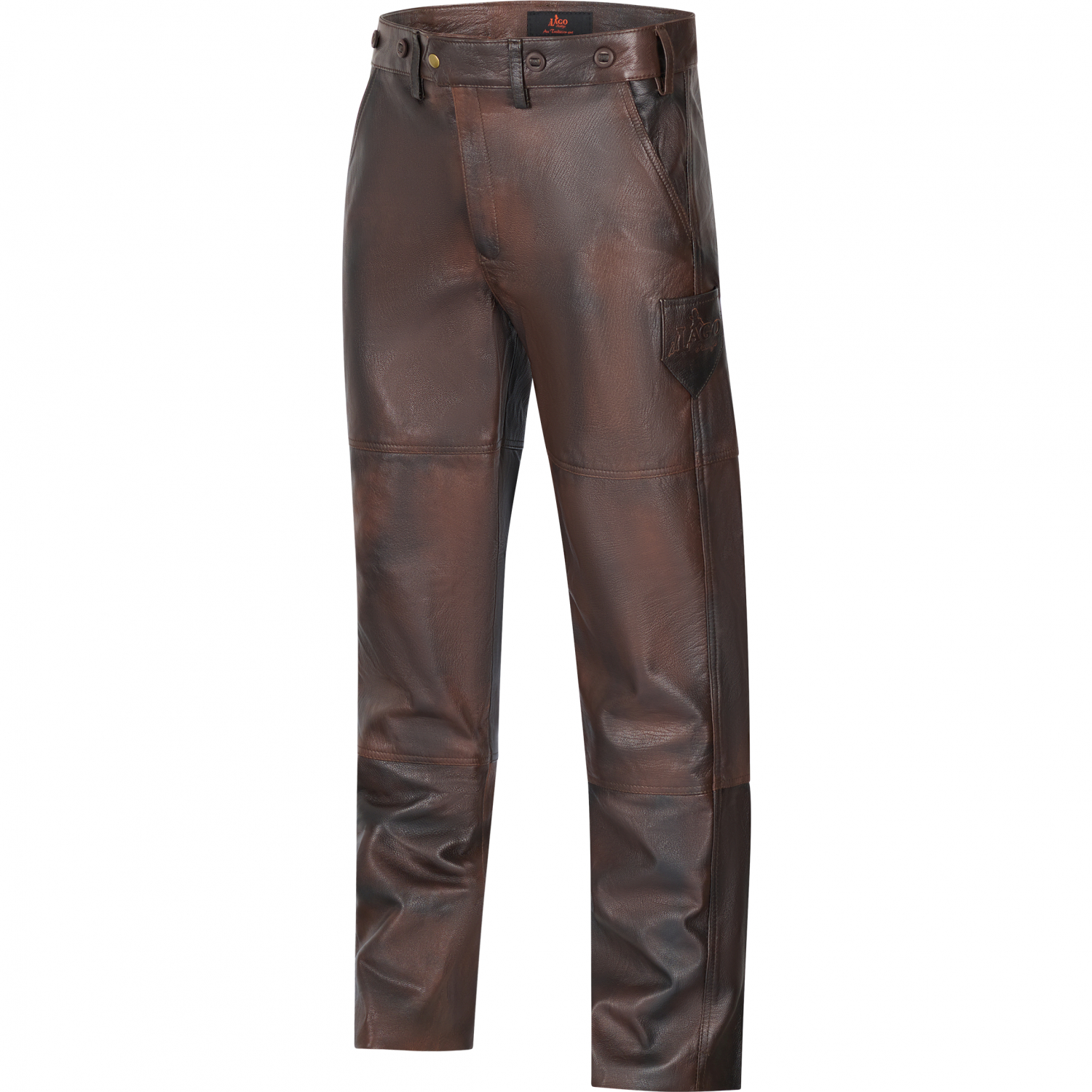 il Lago Prestige Goat Leather Trousers Men (Brown)