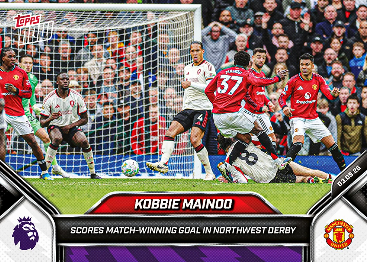 Kobbie Mainoo - 2025-26 Premier League Topps NOW® - Card 186 - PR: 1801