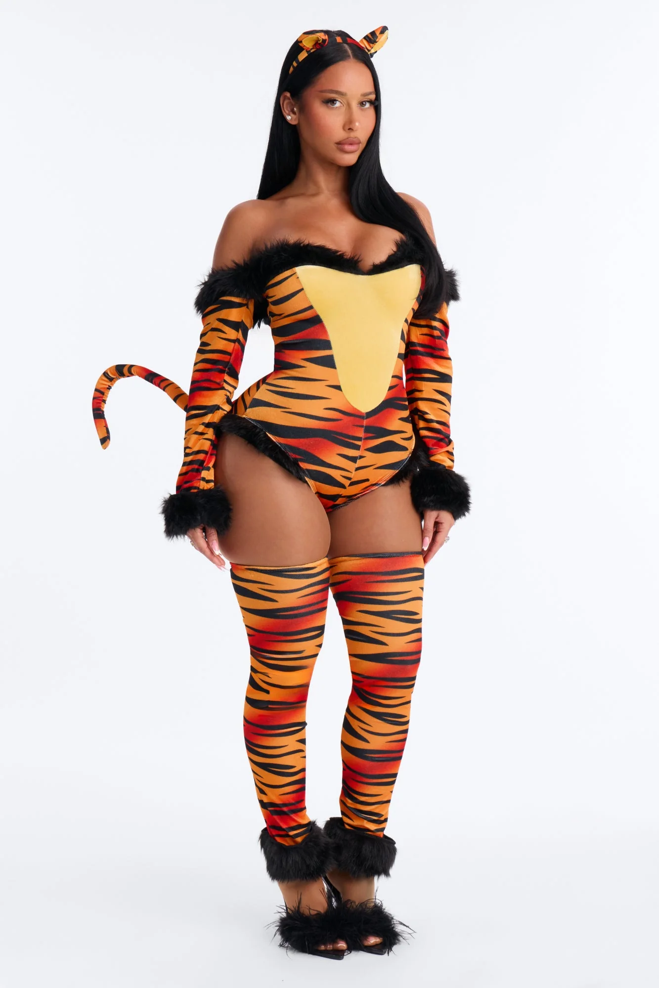 Pounce On Me 3 Piece Costume Set - Orange/combo