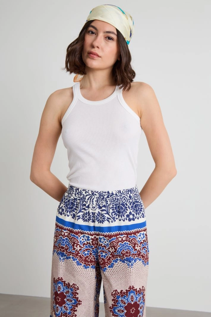 Twill scarf - ORANGE BLUETTE