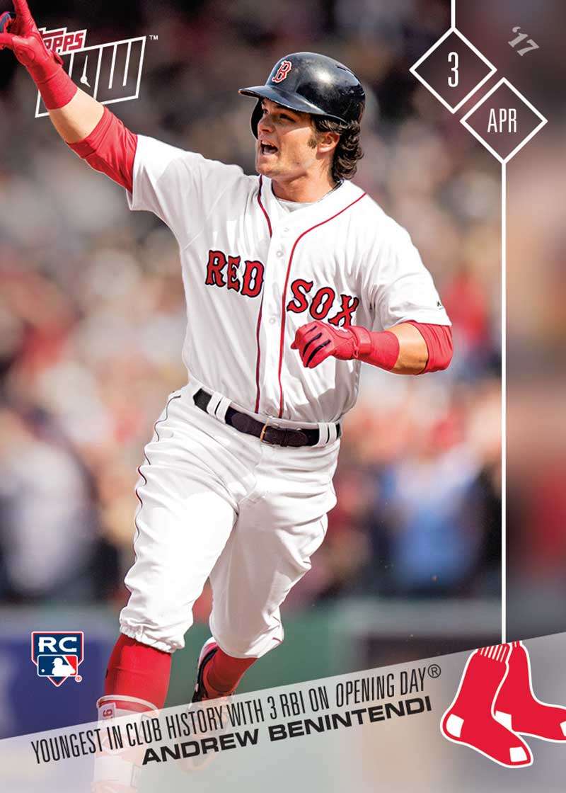 Andrew Benintendi (RC) - 04/03/17 TOPPS NOW® Card 7 - Print Run: 1519