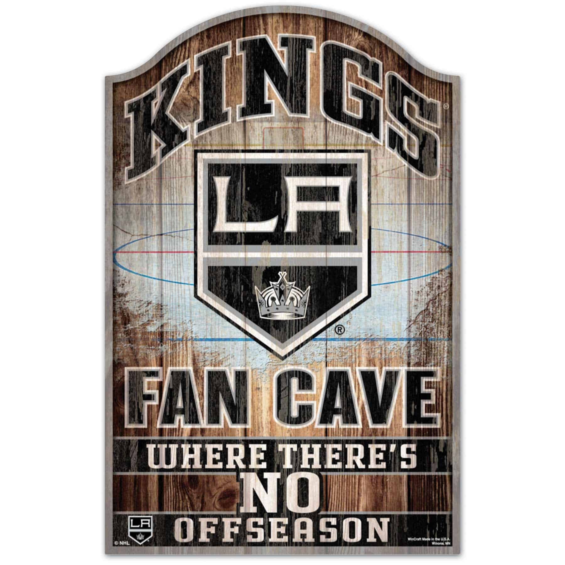 Los Angeles Kings WinCraft NHL Fan Cave Wood Sign
