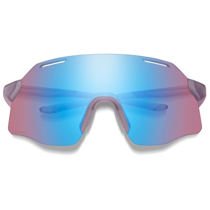 Smith Vert PivLock ChromaPop Glasses - Matte Meteorite Crystal - Low Light Rose Blue Mirror | Clear