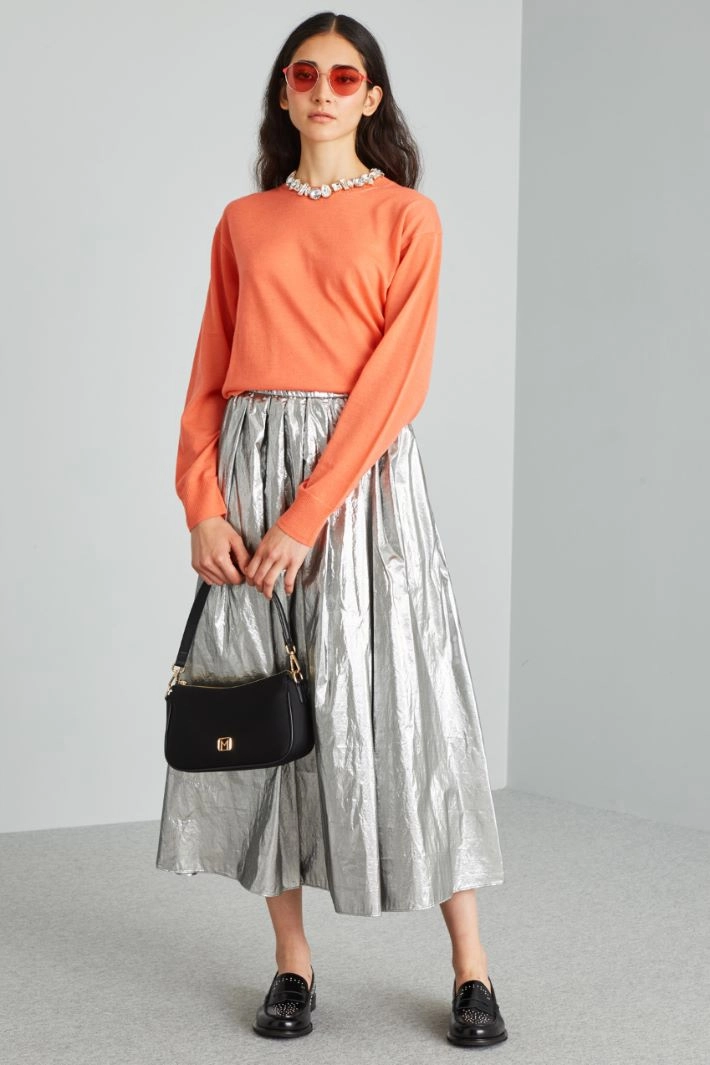 Cashmere yarn sweater - SALMON