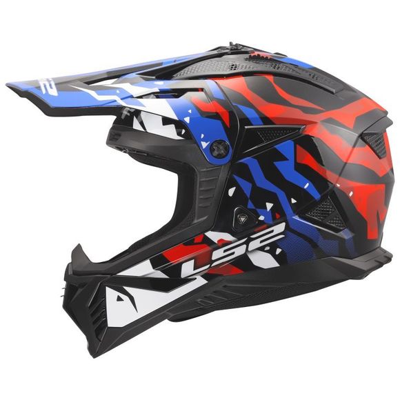 LS2 MX708 FAST II GROTESK 2026 cross helmet - White / BlueRef: LS1299