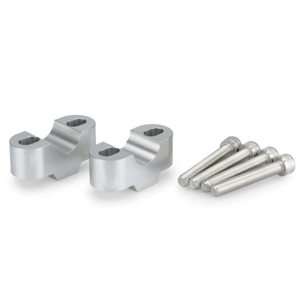 Puig Handlebar Risers 20mm High 22mm Diameter Universal - GreyRef: PUI1010