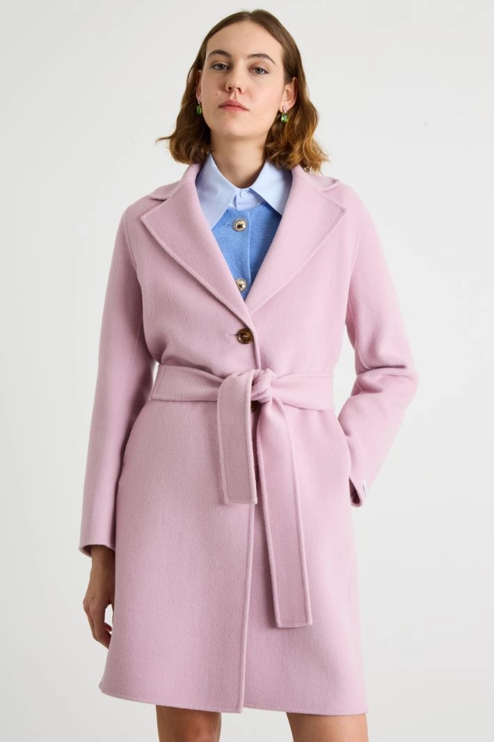 Double-faced wool-blend coat - PINK